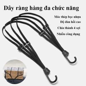 DÂY RÀNG XE MÁY BỘ 2 DÂY 60CM + 90CM 4 SỢI ĐÀN HỒI | CHẰNG BAO HÀNG NÔNG SẢN VẬT TƯ XE MÁY