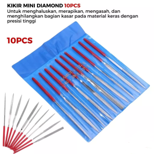 Kikir Mini Diamond Set Alat Kikir 10 Pcs Stainless Steel Komplit