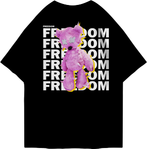 Kaos Oversized Tshirt Fr33dom Gambar Depan Belakang Kaos Oversize Wanita/Pria