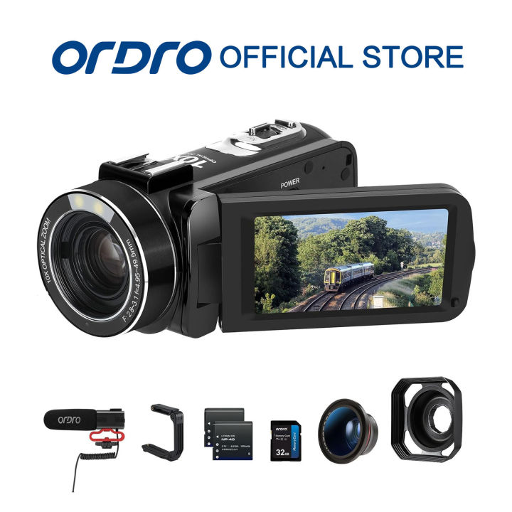 Angle Lens Ordro Ac3 4k Camcorder Review Optical Zoom Ordro
