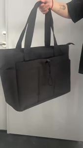 Túi tote nữ chần bông nylon cotton có ngăn đựng cốc nhiều ngăn nhẹ túi đi làm túi xách tay thường ngày túi đựng laptop