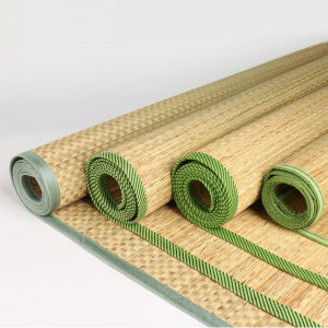 Chiếu cói tự nhiên chiếu đậu trắng Thái Bình may viền biên nằm êm lưng chống mất ngủ đầy đủ size