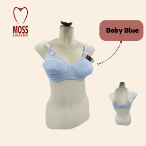 MOSS 20065 l Soft & Smooth Nursing / Maternity Bra | Wireless Comfortable Easy Breastfeeding Access