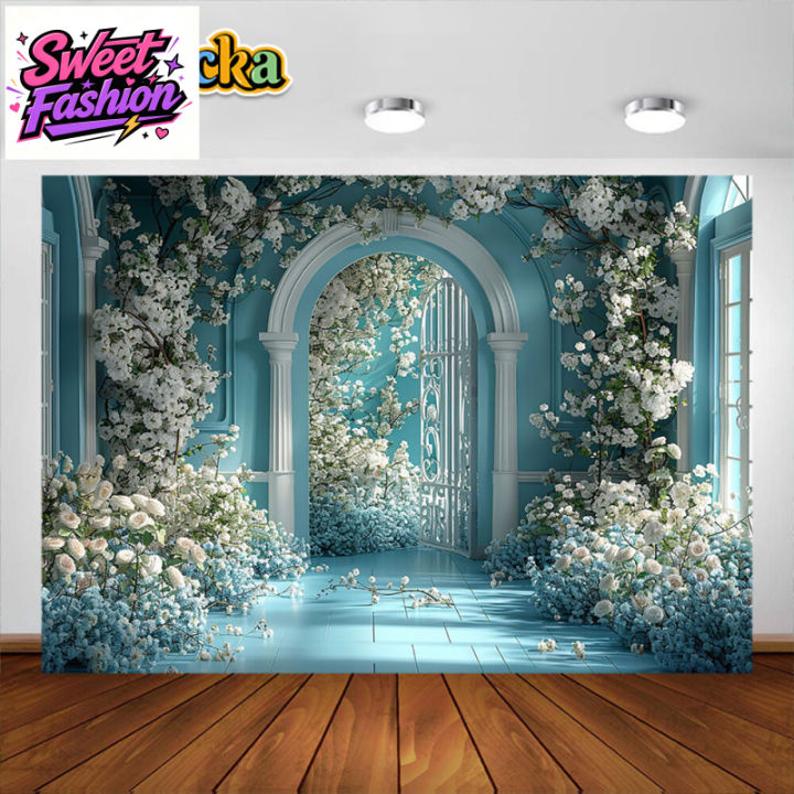 Spring Background Window View 5x3ft 7x5ft Spring Boho Photography Background Floral Window Birthday ...