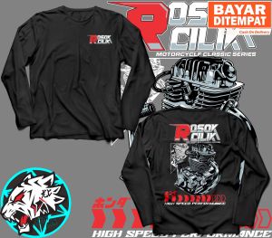 KAOS BAJU LENGAN PANJANG RACING ROSOK CILIK HONDA GANK CB GL BAJU DISTRO MOTOR HEREX OTOMOTIF PRIA WANITA