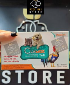 Vemedim Clamox Tab Viên Uống Nhiễm Trùng Hô Hấp Tiết Niệu cho Chó Mèo Chim Gà