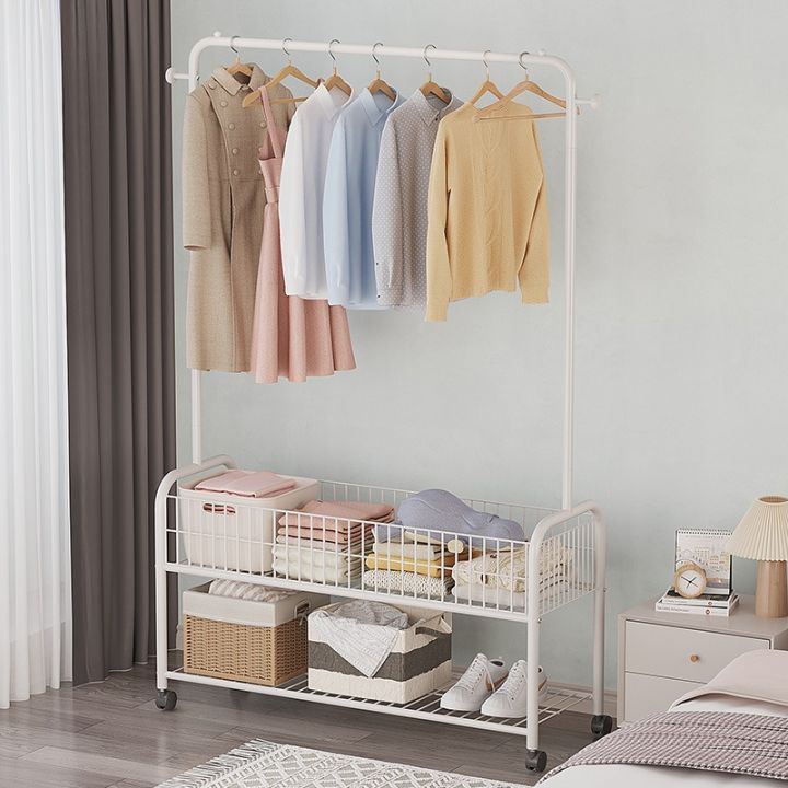 Multi-functional Steel Hanging Clothes Rack Organizer With Wheels And ...