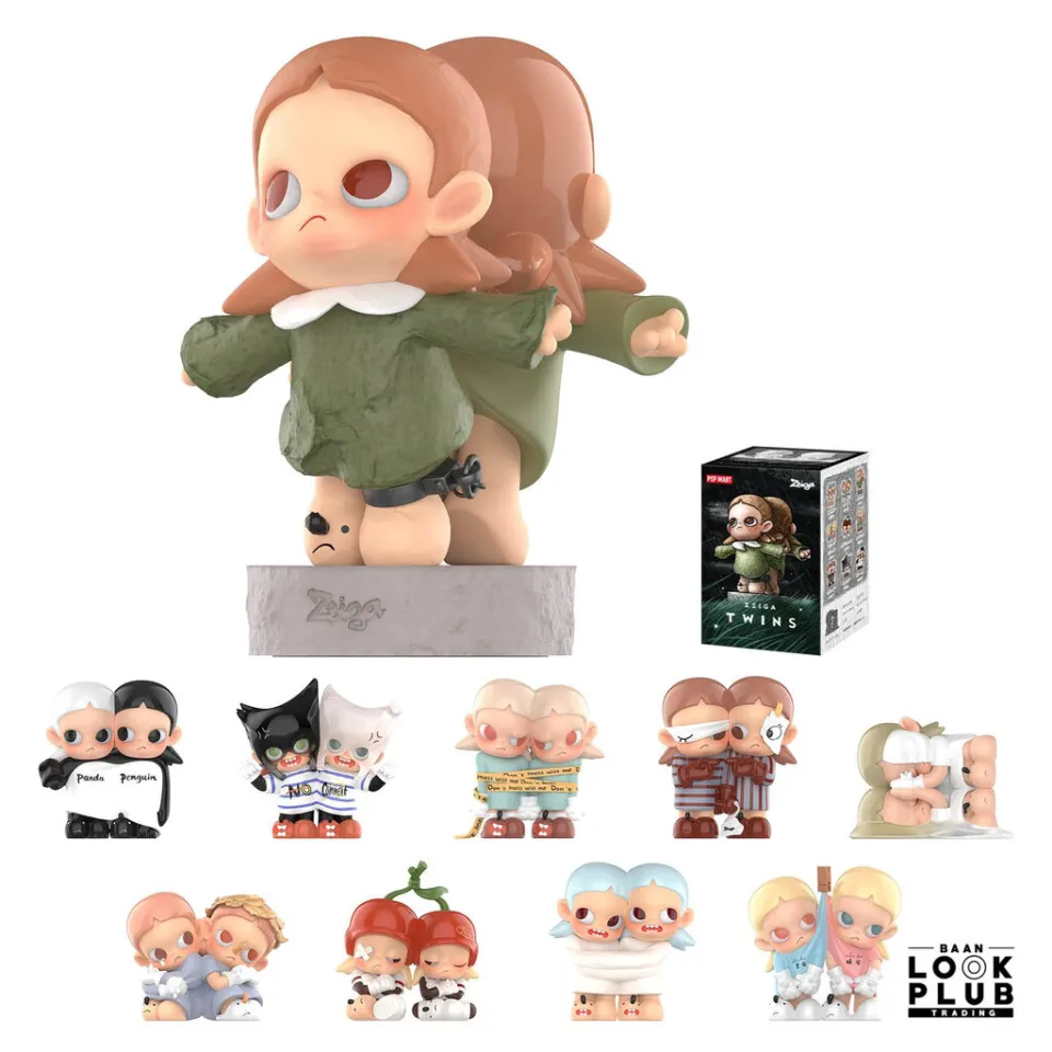 เลือกตัวได้ ] Zsiga : Twins [ Pop Mart ] ตุ๊กตาฟิกเกอร์ Art
