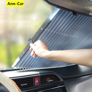 【Ann-Car】Car Window Sunshade Car Sun Shade Cover Retractable Windshield Sunshade Cover Shield Curtain Foldable Auto Sun Shade Block Anti-UV Car Window Shade