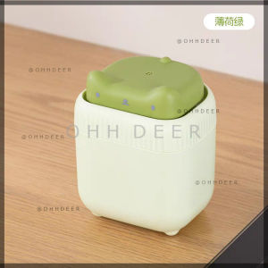 OHHDEER Cat Shape Soap Dispenser Press-type Draining Manual Dish Soap Bottle Refillable Detachable
