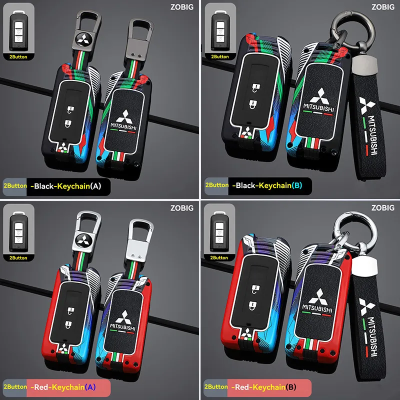 Mitsubishi Key Fob Case Cover – Carbon Fiber Style, Compatible With Outlander, Eclipse Cross, ASX, Mirage & More