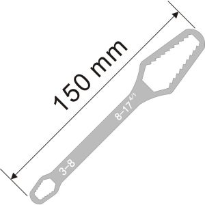 15/24cm Cờ lê đa năng Độ dày 5mm Tự thắt chặt Bảng cờ lê có thể điều chỉnh Cờ lê hai đầu Dụng cụ cầm tay BEAU4