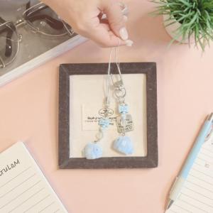 Hmeme Dễ thương phim hoạt hình đổ xô cá nhỏ hạt mặt dây chuyền Keychain Kawaii đính cườm điện thoại di động chuỗi trang trí trang trí phụ kiện Quà Tặng