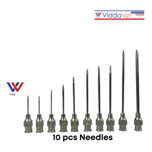 Automatic continuous syringe + 10 pcs stainless needles Pet hair needle syringe needle for pig syringe needle
