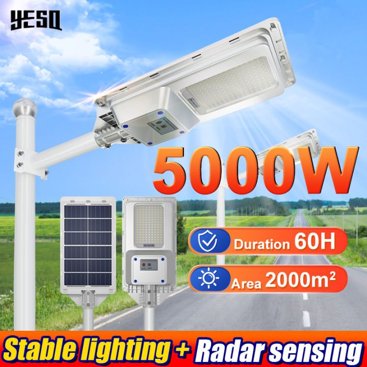 5000w Led YESQ solar street light 5000W outdoor waterproof IP68 solar led garden ...