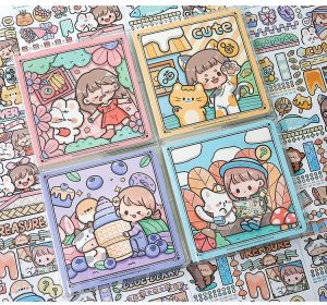 Sổ tay họa tiết DoDoJam xinh xắn Nhật ký bìa cứng Telado siêu cute ghi chú tiện dụng Set quà tặng độc đáo kèm sticker dễ thương