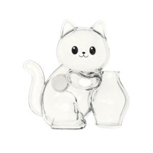 HUANG Creative Pet Memorial Fridge Transparent DIY Pet Memorial Container Durable Dustproof Cat Hair Storage Box Pet Souvenirs