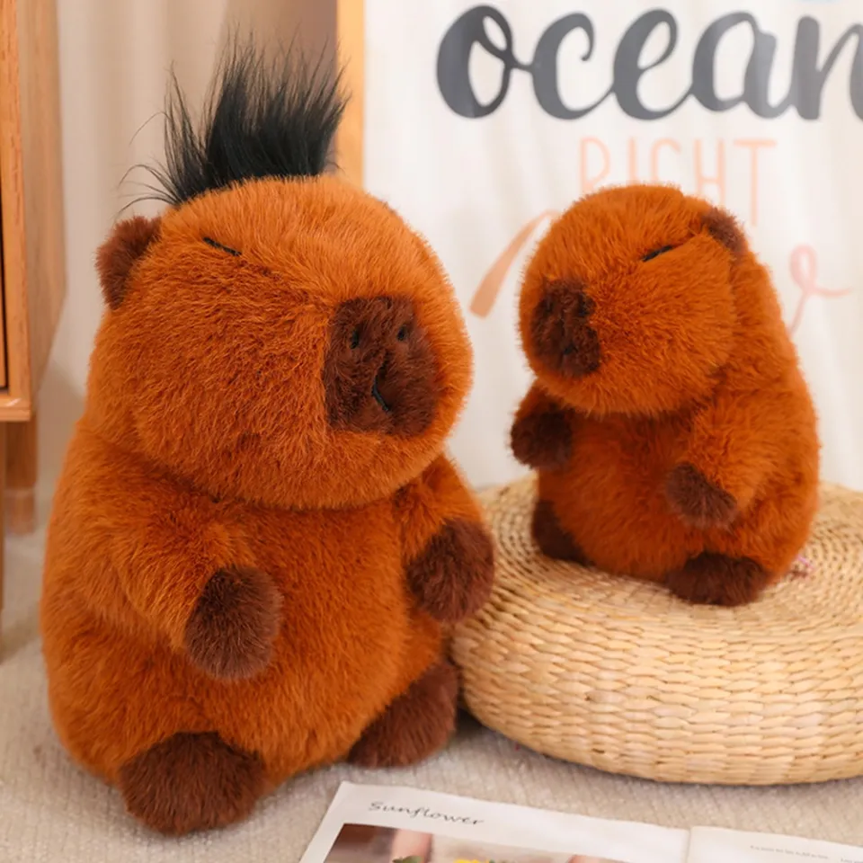 Dễ thương mô phỏng mũm mĩm capybara Thú nhồi bông thực tế nhồi bông nổ tóc capybara Fluffy plushies Búp bê đồ chơi mềm trẻ em Quà tặng | Lazada.vn