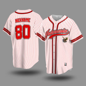 the moro - Kaos Baju Dewasa Jersey Baseball HUT RI-80 Indonesia 17 Agustus Kemerdekaan Art 02 | Bisa Custom Design