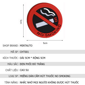 Miếng Dán Cấm Hút Thuốc – NO SMOKING Cao Cấp