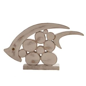 LZHDP MALL Vintage Wooden Fish Ornaments Unique Mediterranean Style Nautical Fish Decoration Decorative Ornaments Handicrafts Decorative Crafts Office Desk