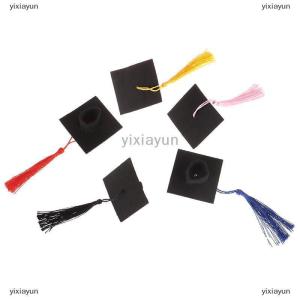 [COD] yixiayun 1Pc Graduation Hat Mini Doctoral Cap Costume Graduation Cap with Tassels