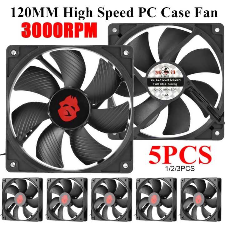 卍☈ 12cm 3000RPM Fan Cooling 12V PC Case Radiator Cooler 120MM Big 4Pin ...
