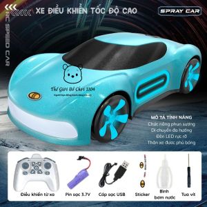 Xe Điều Khiển Từ Xa Siêu Xe Công Nghệ Cao Có Đèn LED Phun Khói Và Điều Khiển Đa Hướng