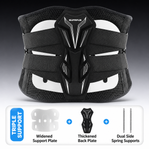 NEENCA Adjustable Back Support Belt Breathable Waist Support Brace With Stabilizer Plates Compression Lumbar Support Strap For Workout Lifting Cycling Sports For Men Women