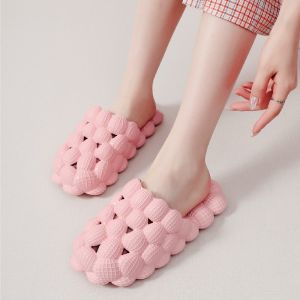 Free Shipping New Summer Collection: Thick-Soled EVA Slippers For Women Featuring A Non-Slip Soft Sole Closed-Toe Design And A Perforated Pattern Perfect For Couples To Wear At Home Or On The Beach