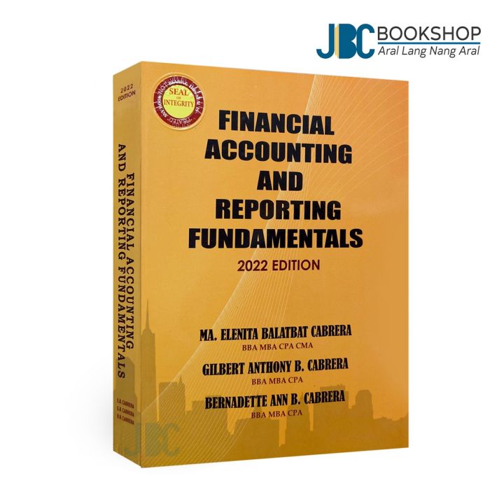 Financial Accounting and Reporting Fundamentals 2022 by Cabrera | Lazada PH