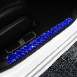 TUO29 Multi-function Rhinestones Anti Scratch Door Anti-collision Strip Auto Accessories Protection Guards Protection Strip Adhesive Protect Film Door Edge Protector Car Door Sill Sticker Anti-collision Protector