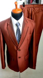 1 stel jas TERACOTA semi woll kilap jas wedding jas nikah jas pernikahan jas kawin jas akat nikah jas pengantin jas manten jas pirwed jas almamater jas blezer jas wisuda jas slim fit jas model baru jas murah jas model korean Jas pria formal jas cod