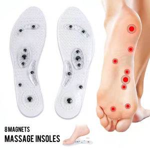 Men and Women Fashion Magnetic Therapy Insole Transparent Silicone Anti-fatigue Health Care Massage