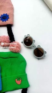 Topi Bayi Perempuan/Topi kupluk kepang/Topi Rajut