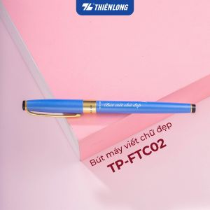 Bút máy luyện viết chữ đẹp Thiên Long thân kim loại phù hợp cho học sinh cấp 1 ngòi cải tiến trơn êm hơn