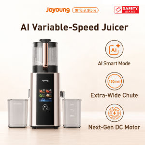 Joyoung LZ9 AI Cold Press Slow Juicer | Drop In Whole Fruit No Pre-Cutting | AI Auto-Detect Speed | Firm & Soft Fruit | Household Centrifugal | AI Mode | DC Brushless Motor | Reverse Anti-Clog | Adjustable | Easy Clean | Electric Juicer | 2 Years Warranty