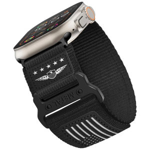 Rugged Nylon Strap for Apple Watch Ultra 2/Ultra 49mm 45mm 42mm Men 44mm iWatch Velcro Band for Apple Watch Series 9 8 7 6 5 4 3 2 1 SE SE2
