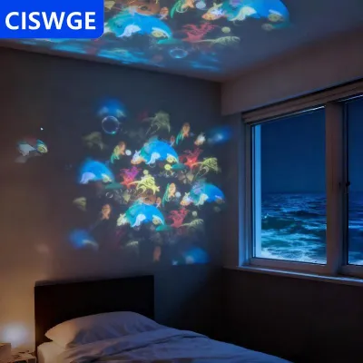 [COD] CISWGE AUTOPARTS Đèn LED chiếu đại dương với ánh sáng năng động để thư giãn bầu không khí trong nhà