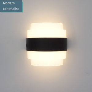Modern Minimalist Moisture-Proof Wall Light Nordic Style Indoor And Outdoor Universal LED Waterproof Sconces For Bathroom Garden Hotel Restaurant Kitchen Living Room Bedroom Door Courtyard 85-265V