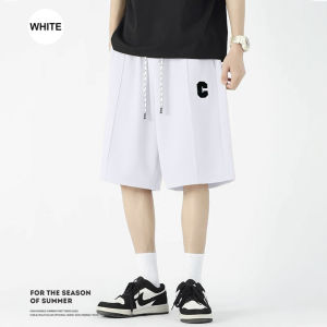 กางเกงขาสั้นทรงหนาสไตล์อเมริกันสำหรับผู้ชายในช่วงฤดูร้อน กางเกงกีฬาบาสเก็ตบอลแบบเย็บแฟชั่น กางเกงขาสั้นทรงตรงหลวมๆ