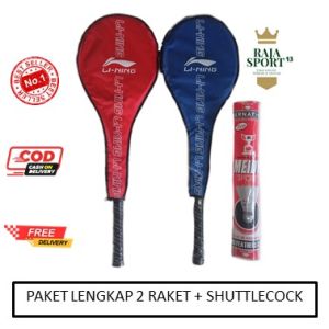 [ PAKET KOMPLIT ] Raket Li-Ning Badminton Anak dan Shuttlecock / Raket Lining Murah / Raket Anak / Raket Original