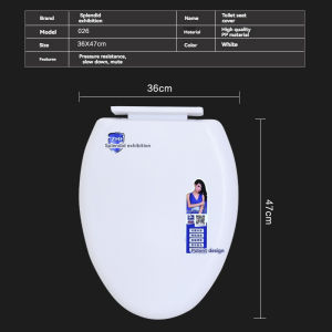 Universal toilet seat thickened toilet cover U/V/O PP durable toilet cover slow drop cover