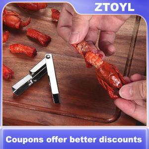 【ZTOYL】 2 cái Crawfish Peeler công cụ thép không gỉ Crawfish Peeler công cụ tôm càng bắn phá thiết bị hải sản công cụ-dễ dàng lột Tôm đuôi
