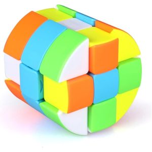 Qiyi 3x3 Barrel Cube Cylindrical 3x3x3 Speed Cube Stickerless Cylinder Cube Puzzle Toys