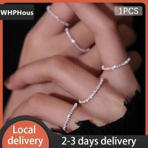 [COD] WHPHous Ship within 24 hours Chic Minimalist  Color Shiny Rings For Women Adjustable Ring Personality Fine Fashion Jewelry Wedding Party Gift