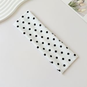 NOVOFIND Elastic Polka Dot Headband Stretch Adjustable Wide Headband Hair Hoop Charm Yoga Elastic Hair Band For Women
