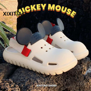 XIXITIAO Cute Mickey Beach Sandals ins EVA Two-Way Slippers Fun Personality Summer Outdoor Comfort Vacation Women