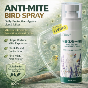 Anti-Flea Spray for Birds | Mite & Lice Relief | Prevents Feather Picking & Molting
