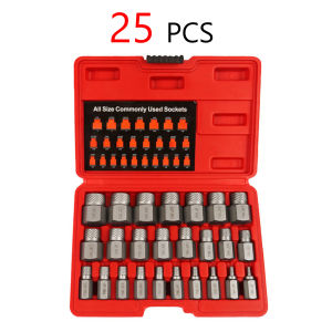 25PCS Screw Nuts Extractor Broken Damaged Bolt Remover Screw Extractor Socket Hexagon Nut Removal Tools Screws Repair Remove